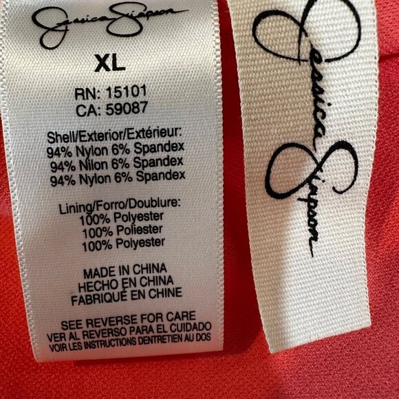 Jessica Simpson Womens Size XL Orange Pink Print Bikini Top Swim Separates NWT - Picture 8 of 8